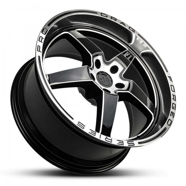 PRO DRAG POLISH BLACK MILLED SPOKE/BLACK LIP – Pro Drag Wheels ...